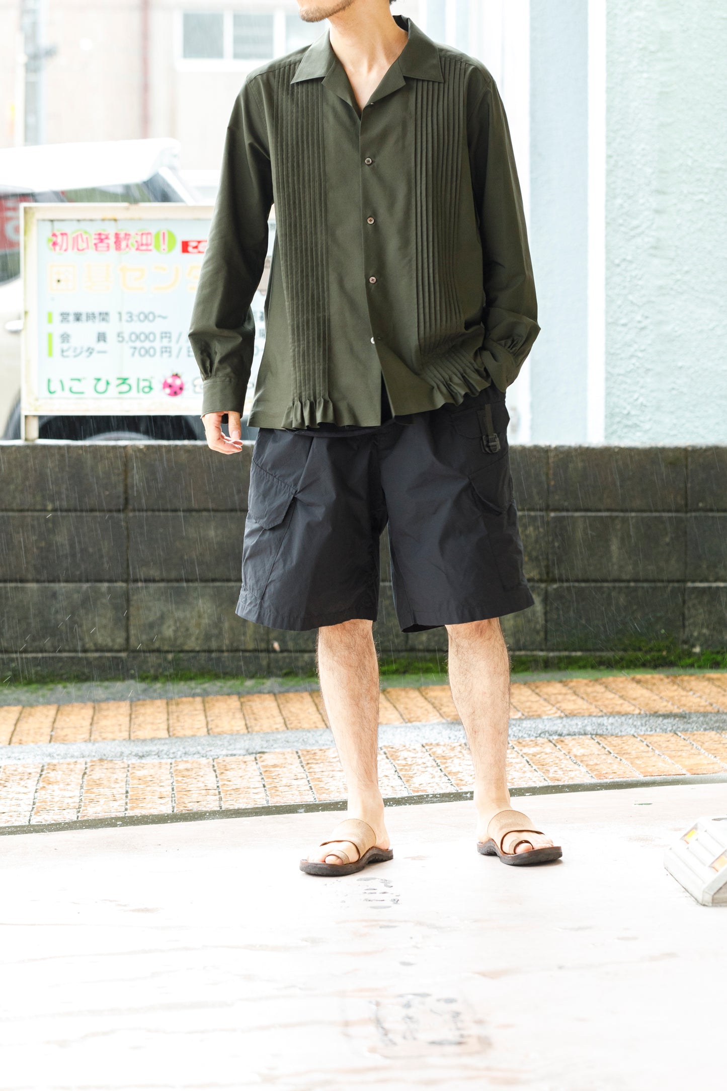 KIMURA /  Tuck Cuba Shirt(L/S) - DGR