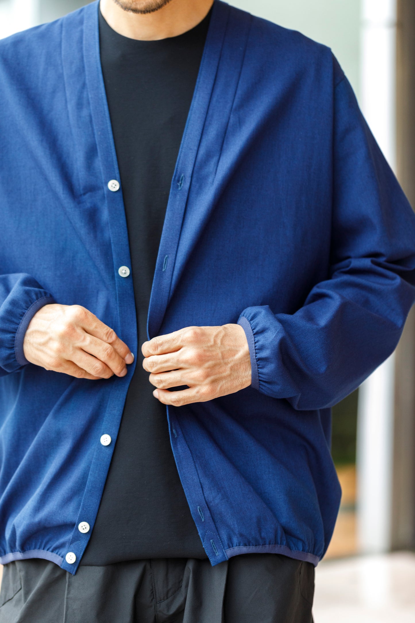 KIMURA /  Narrowing Cardigan - Indigo × Indigo