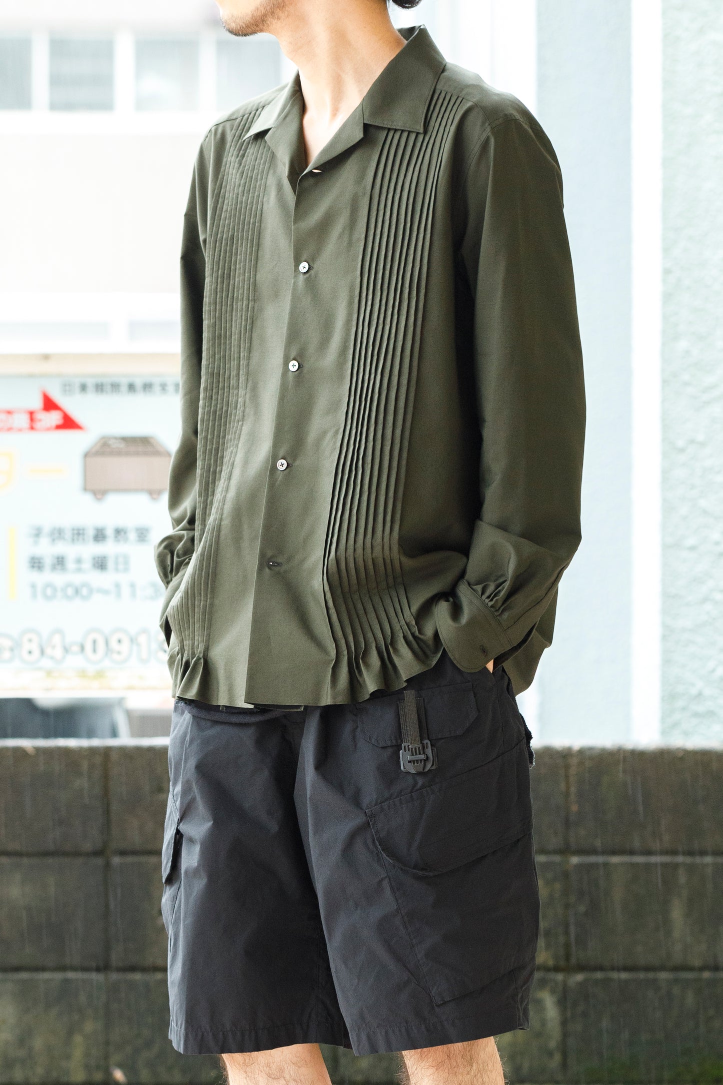 KIMURA /  Tuck Cuba Shirt(L/S) - DGR
