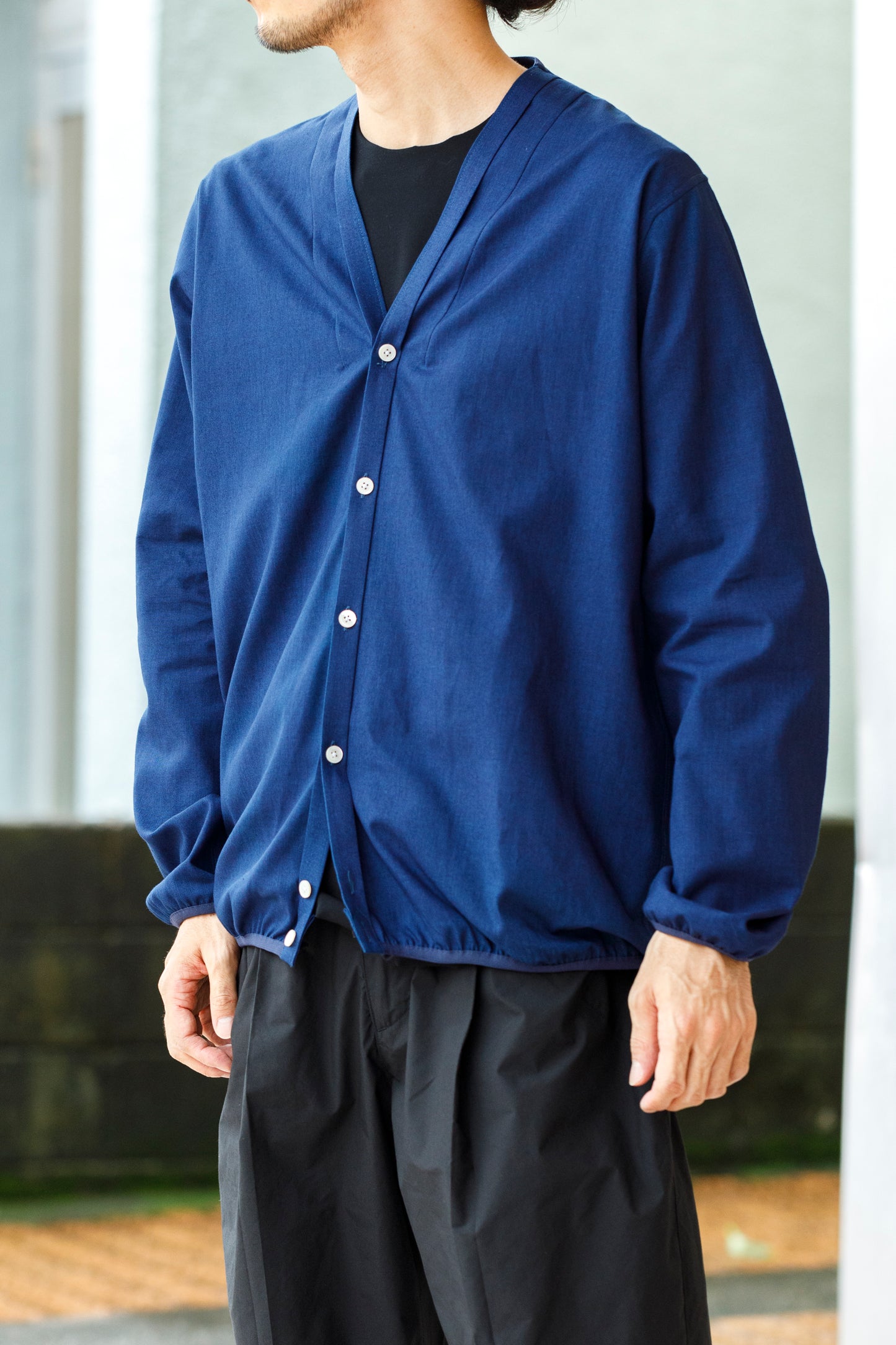 KIMURA /  Narrowing Cardigan - Indigo × Indigo