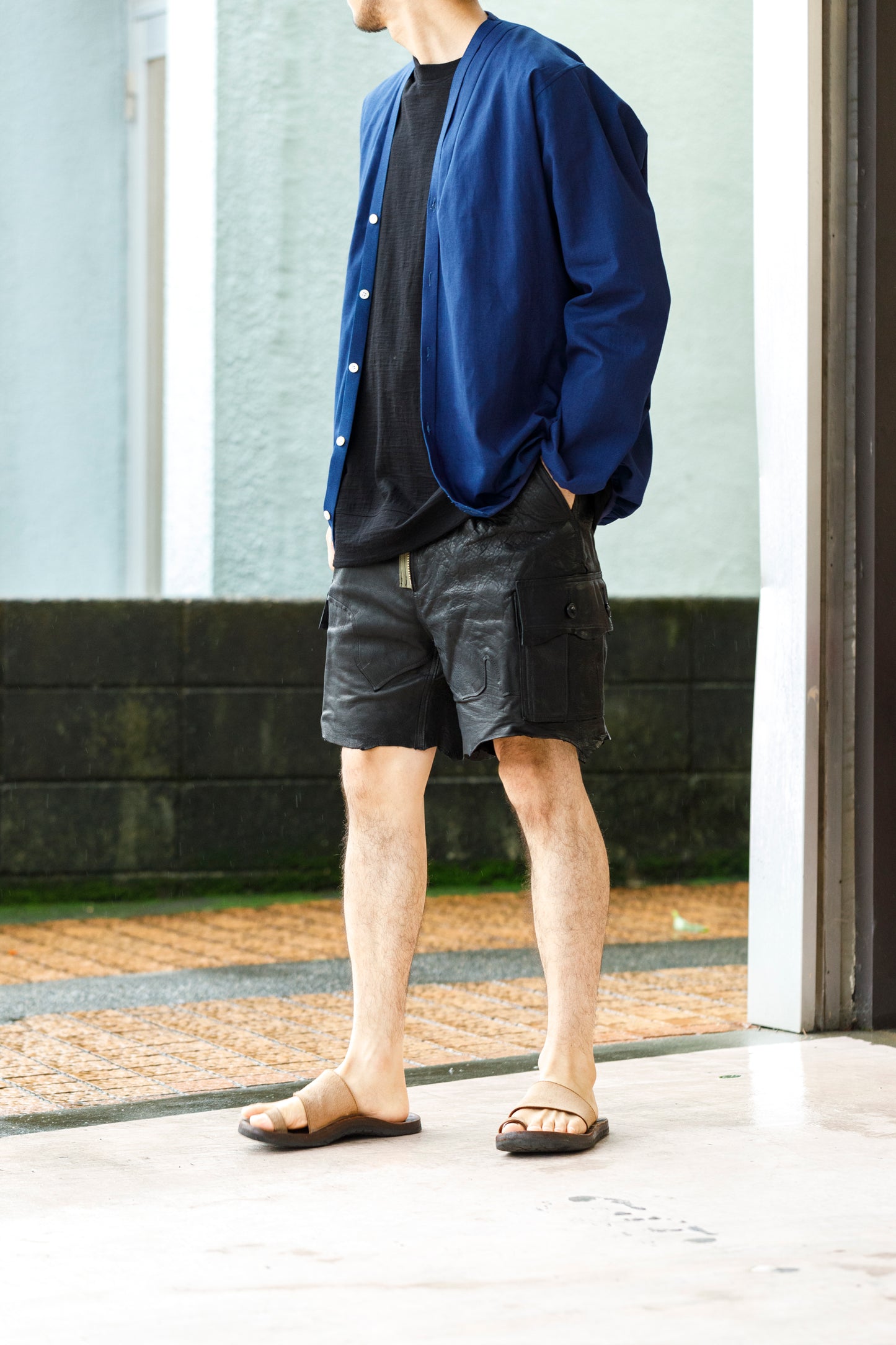 KIMURA /  Narrowing Cardigan - Indigo × Indigo