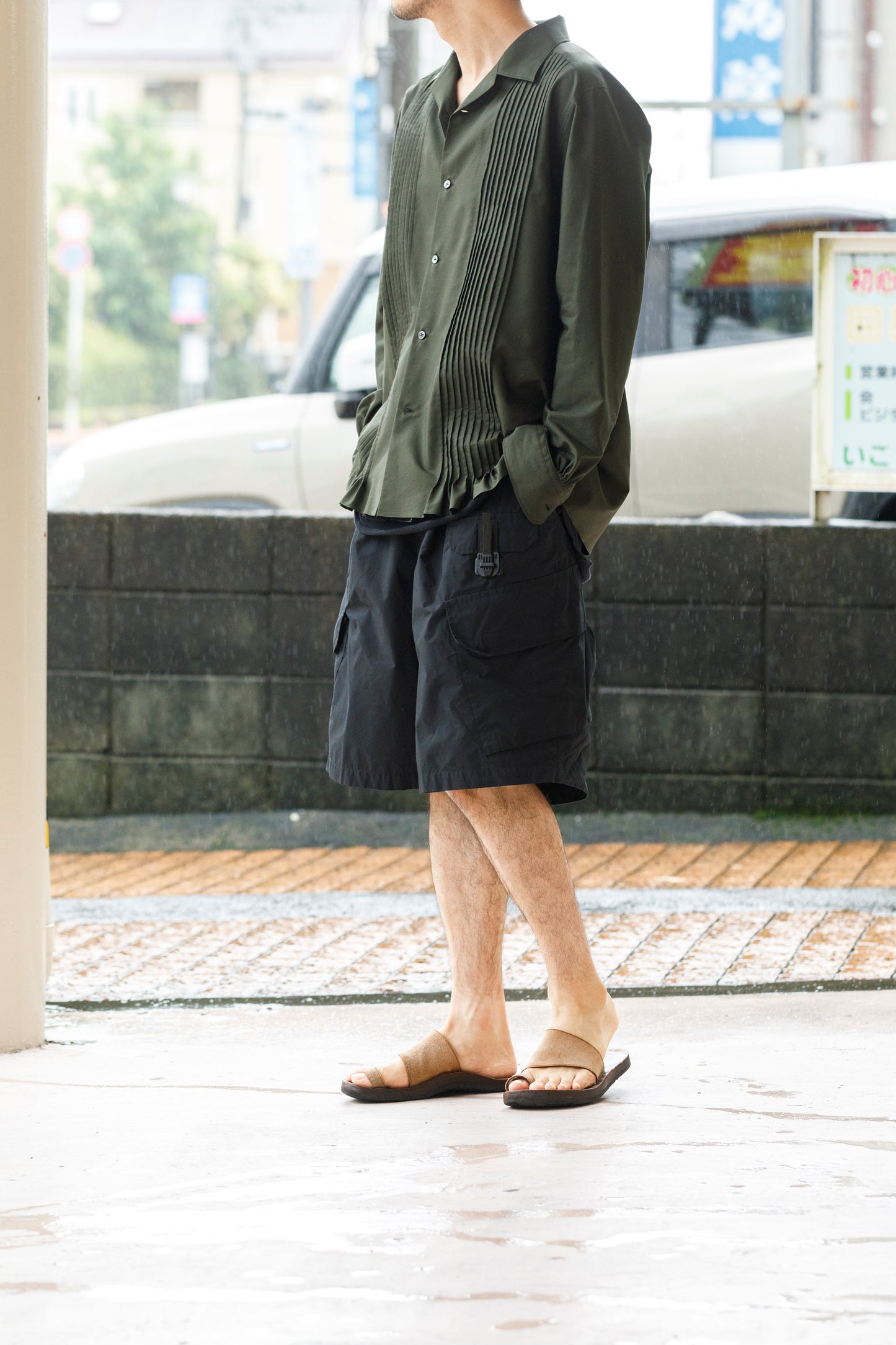 KIMURA /  Tuck Cuba Shirt(L/S) - DGR