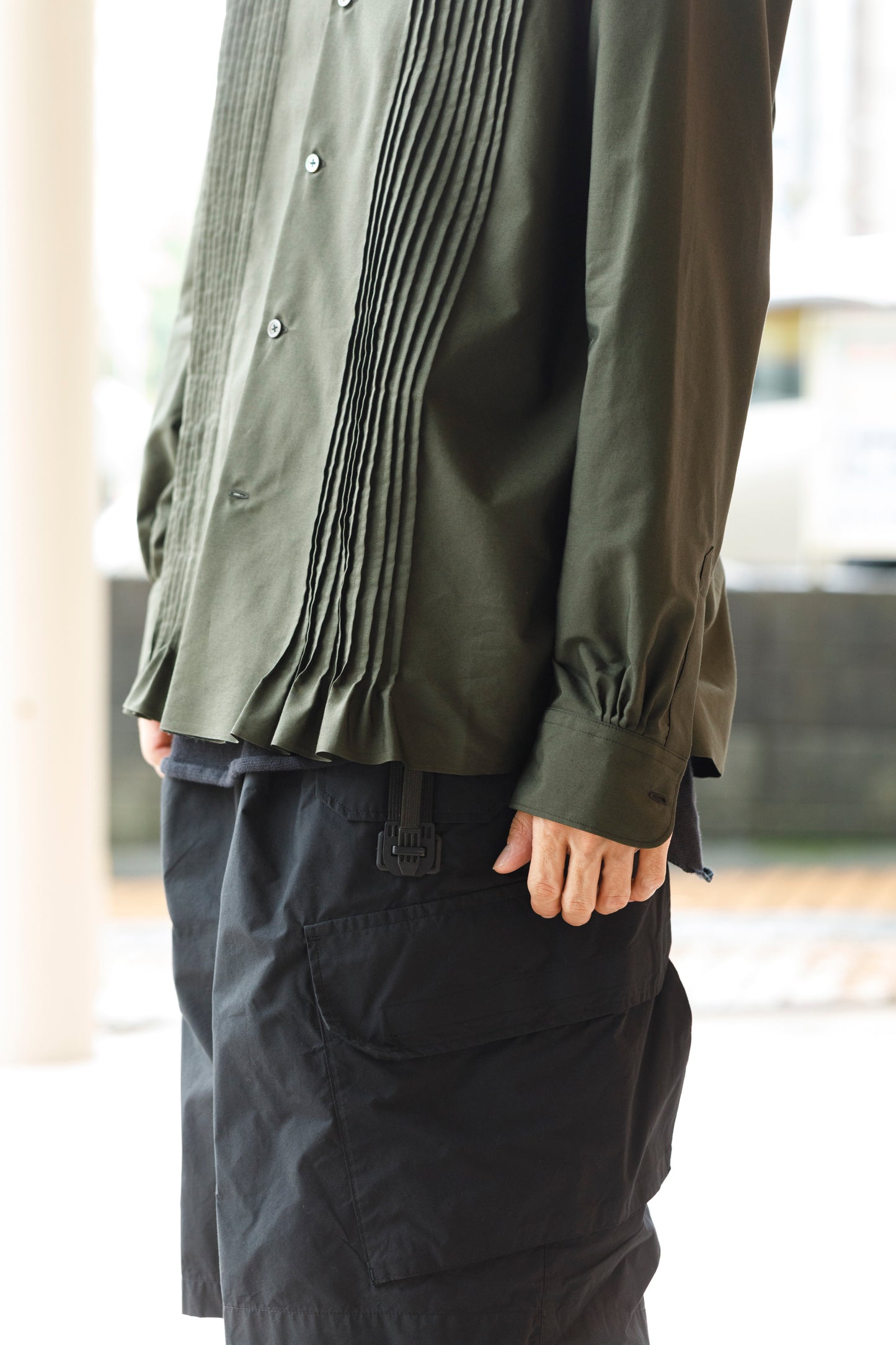 KIMURA /  Tuck Cuba Shirt(L/S) - DGR