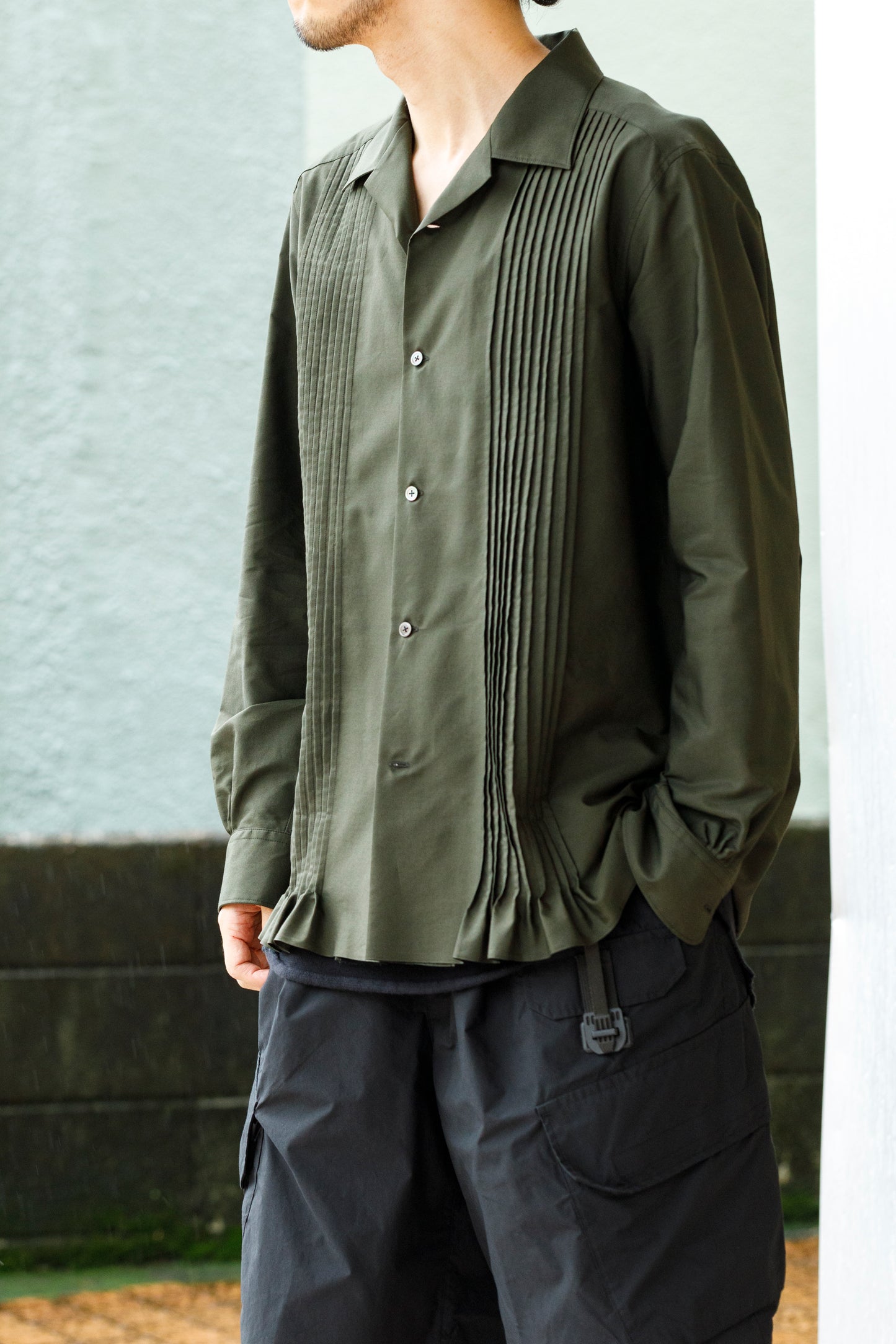 KIMURA /  Tuck Cuba Shirt(L/S) - DGR