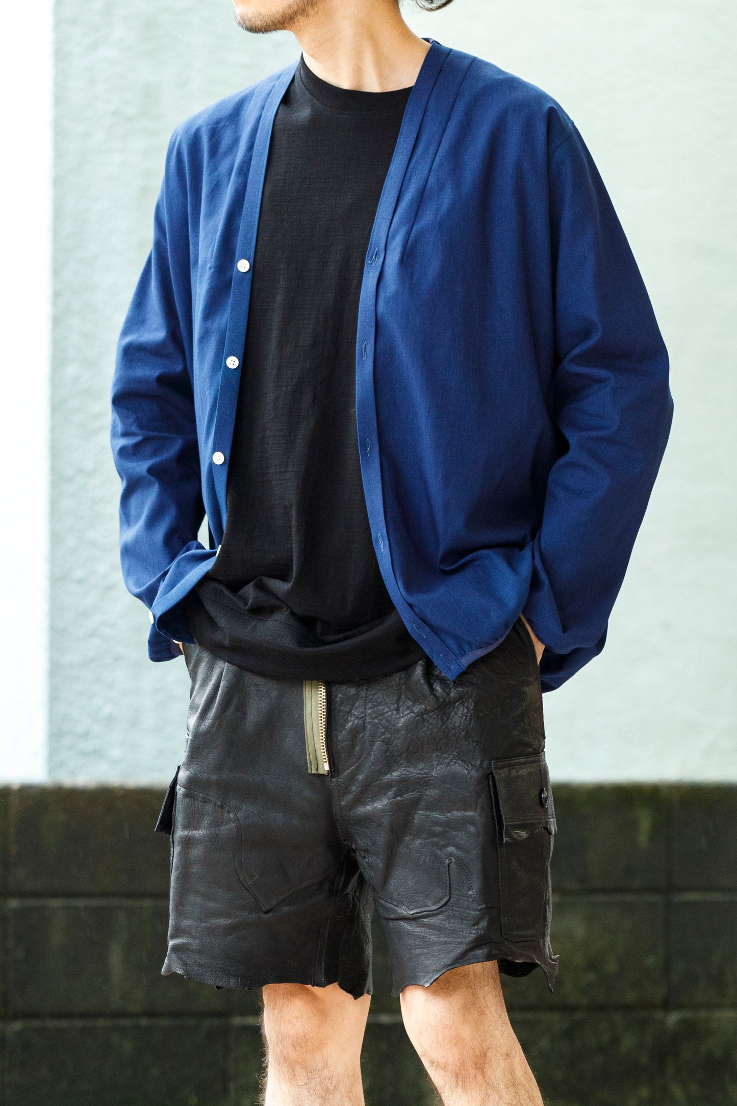 KIMURA /  Narrowing Cardigan - Indigo × Indigo