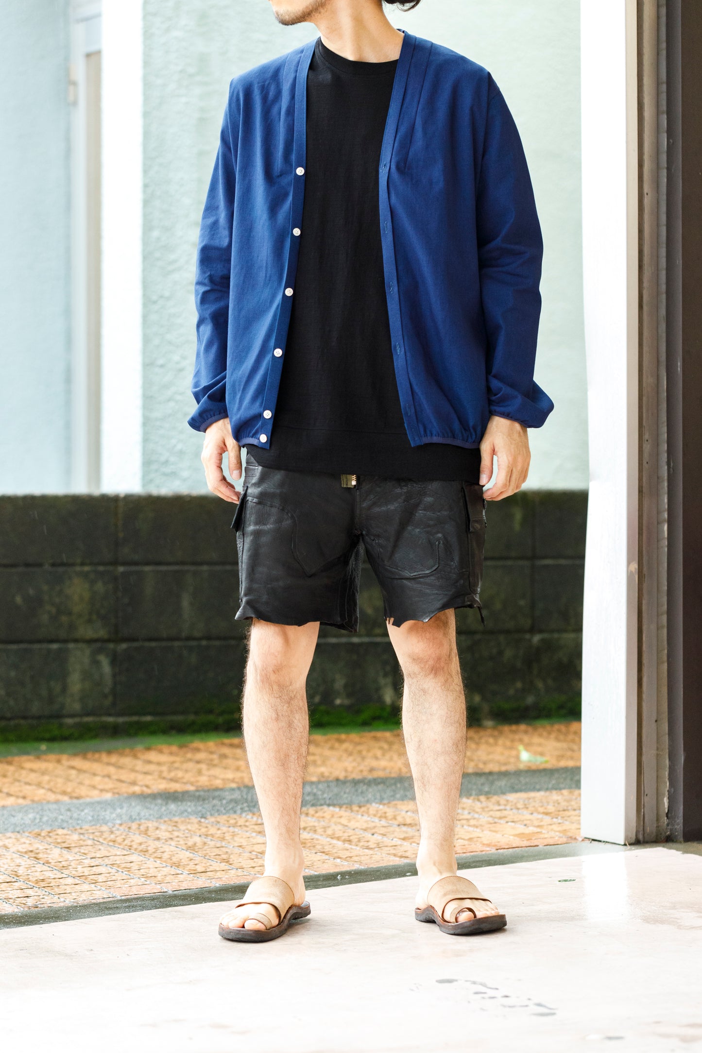 KIMURA /  Narrowing Cardigan - Indigo × Indigo