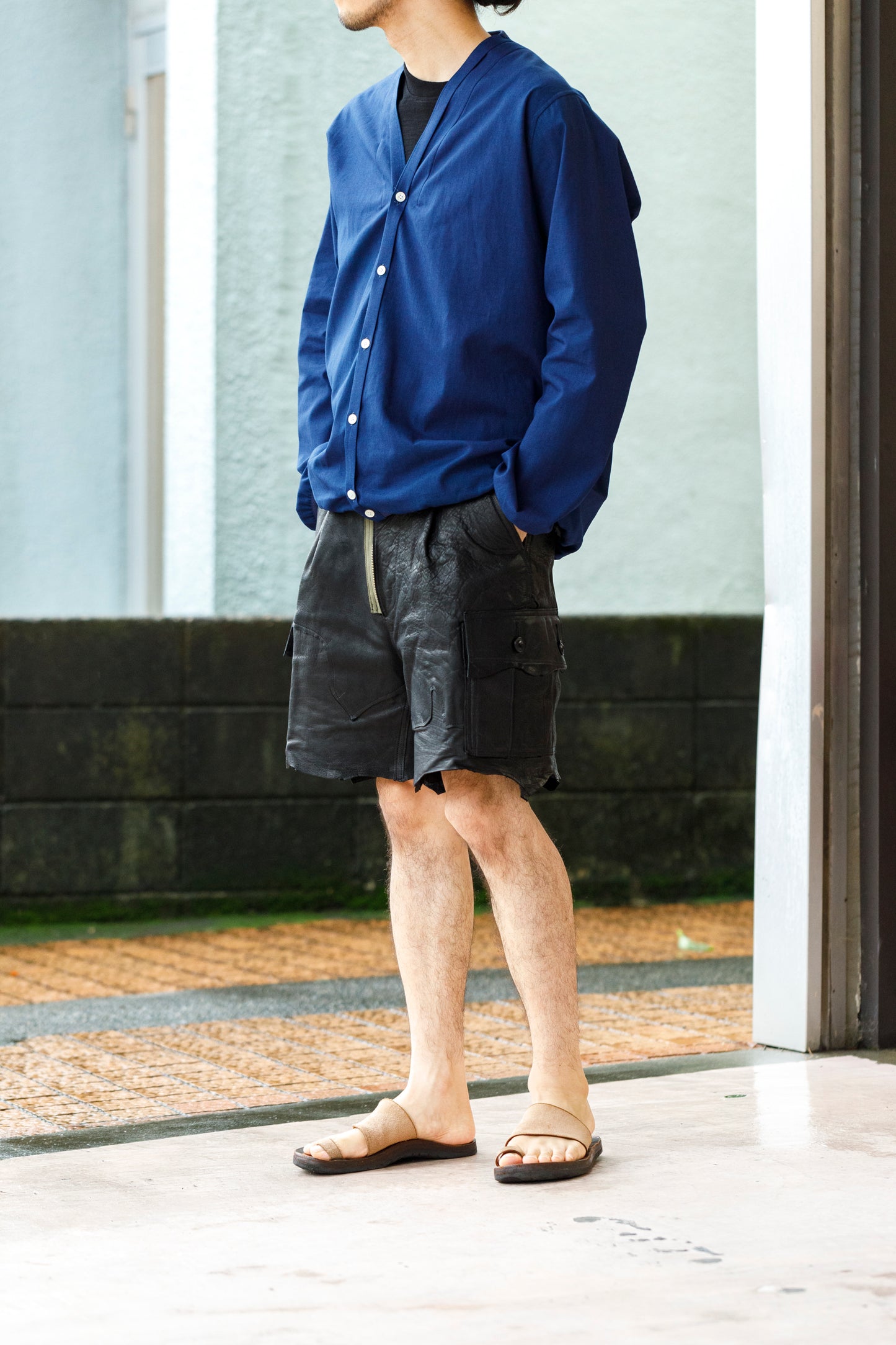 KIMURA /  Narrowing Cardigan - Indigo × Indigo