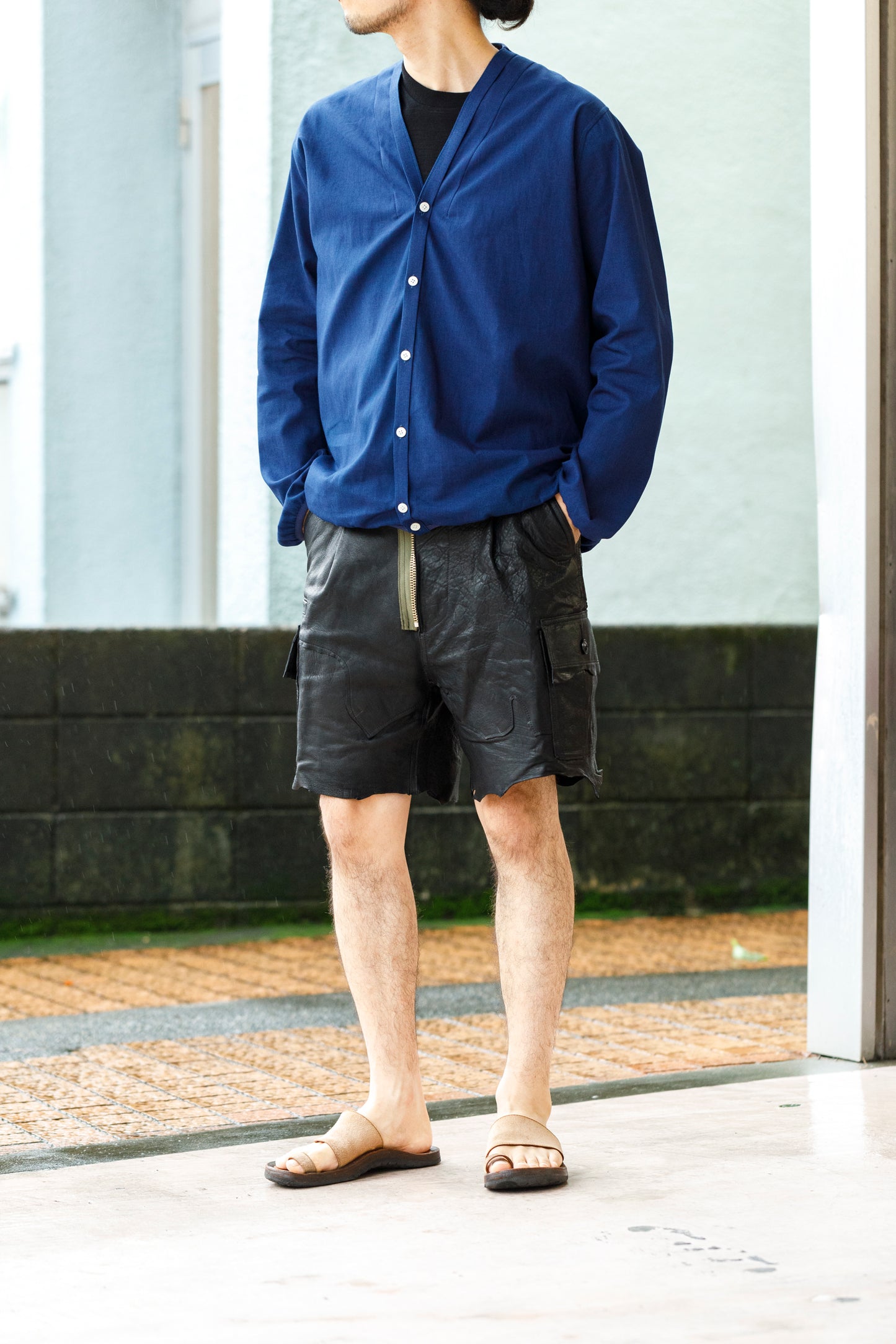 KIMURA /  Narrowing Cardigan - Indigo × Indigo