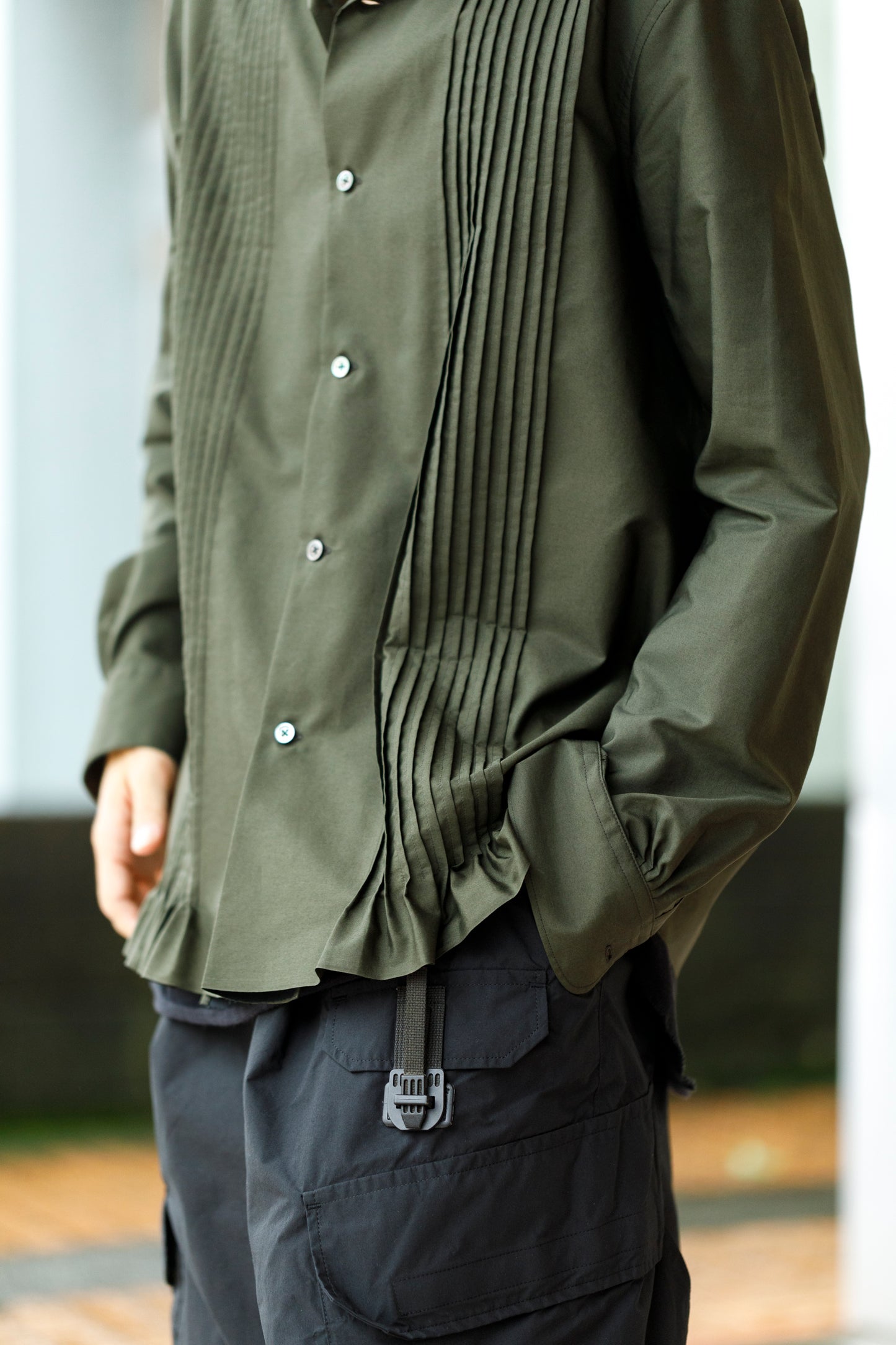 KIMURA /  Tuck Cuba Shirt(L/S) - DGR