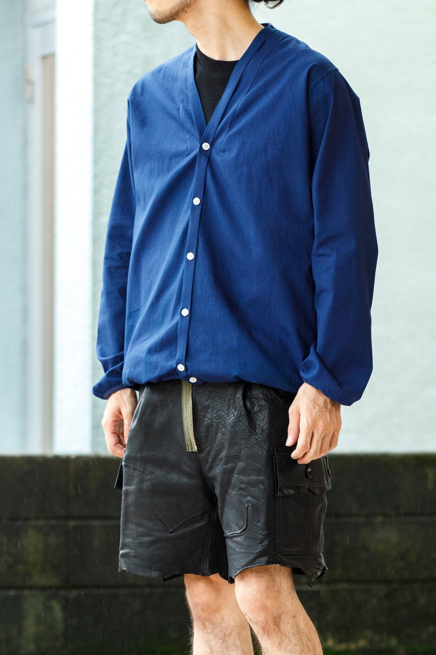 KIMURA /  Narrowing Cardigan - Indigo × Indigo