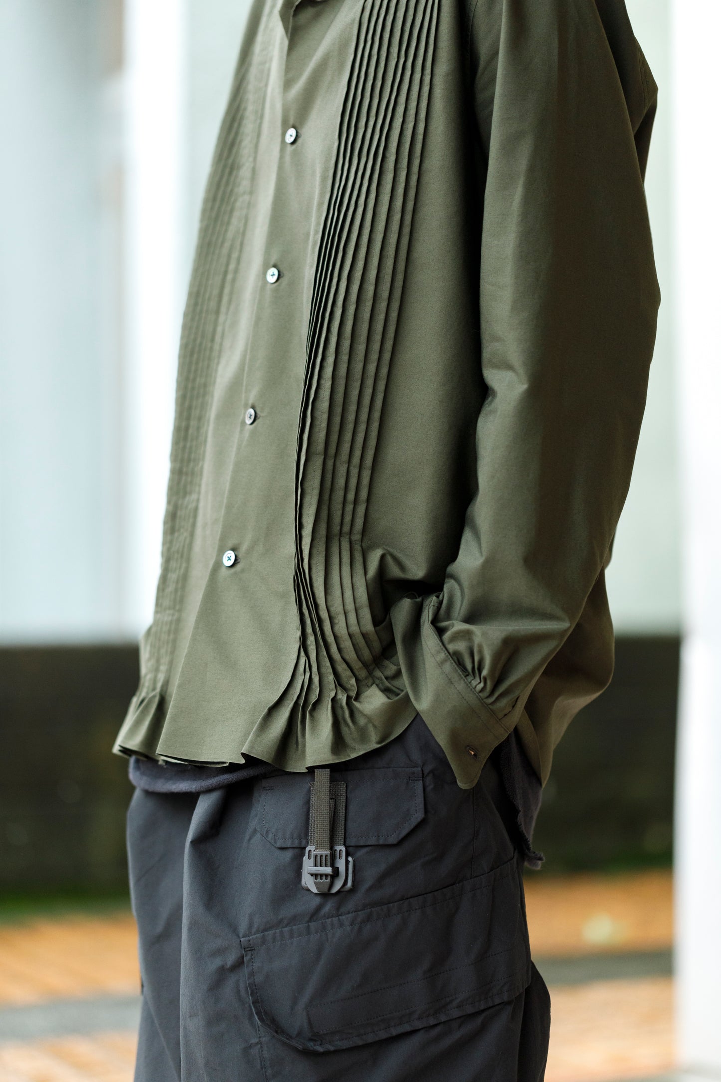 KIMURA /  Tuck Cuba Shirt(L/S) - DGR