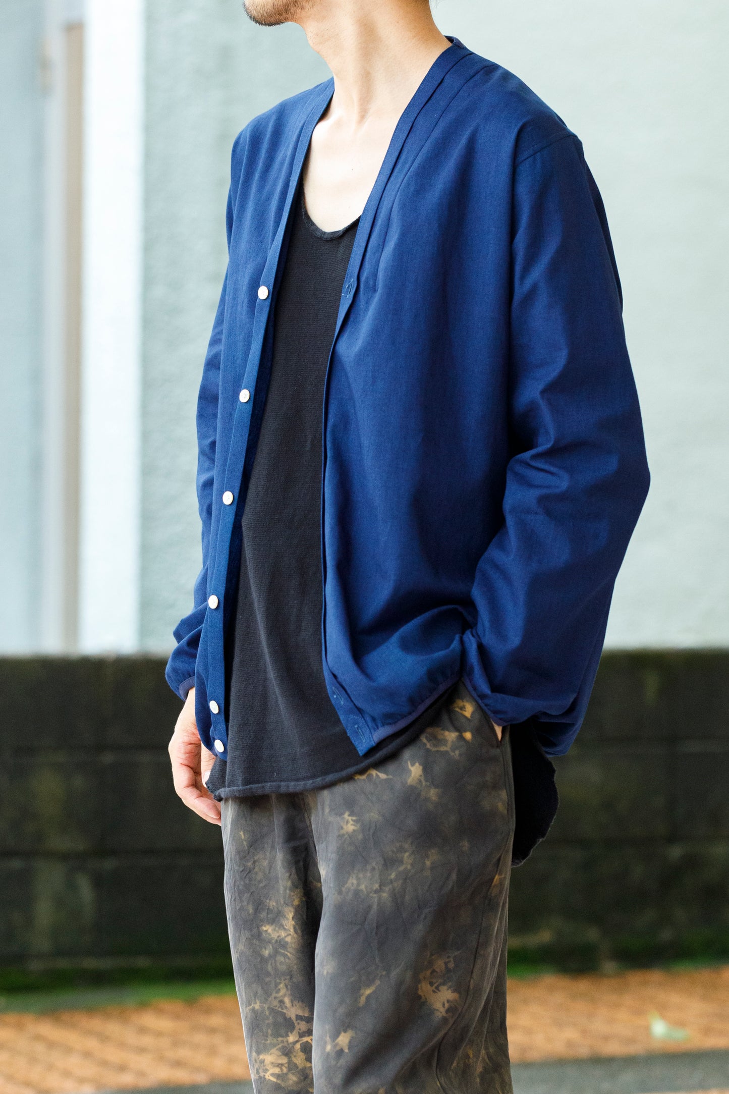 KIMURA /  Narrowing Cardigan - Indigo × Indigo