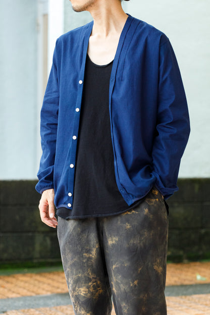 KIMURA /  Narrowing Cardigan - Indigo × Indigo