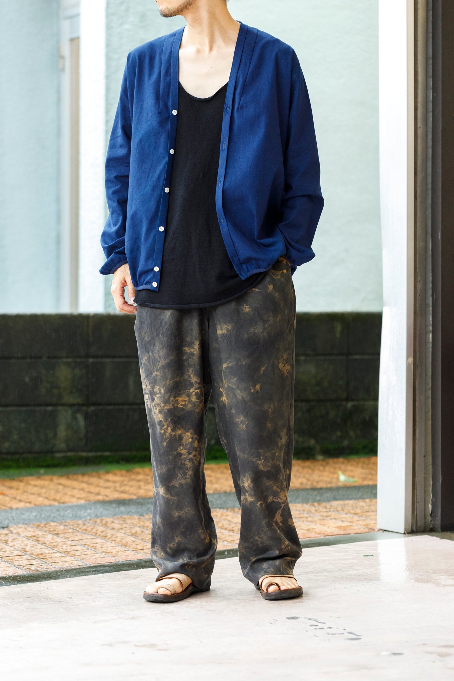 KIMURA /  Narrowing Cardigan - Indigo × Indigo
