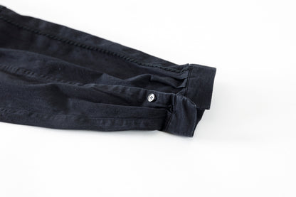 SARTO / COTTON CHANMBRAY EMBROIGERY SHIRT - BLACK