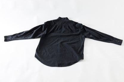 SARTO / LIGHT SELVAGE DENIM WING COLLAR SHIRT - WASHED BLACK