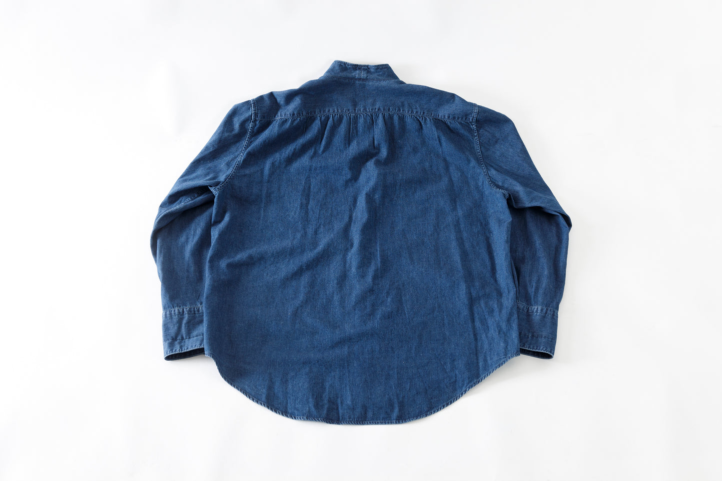 SARTO / LIGHT SELVAGE DENIM WING COLLAR SHIRT - WASHED INDIGO