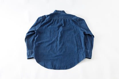 SARTO / LIGHT SELVAGE DENIM WING COLLAR SHIRT - WASHED INDIGO