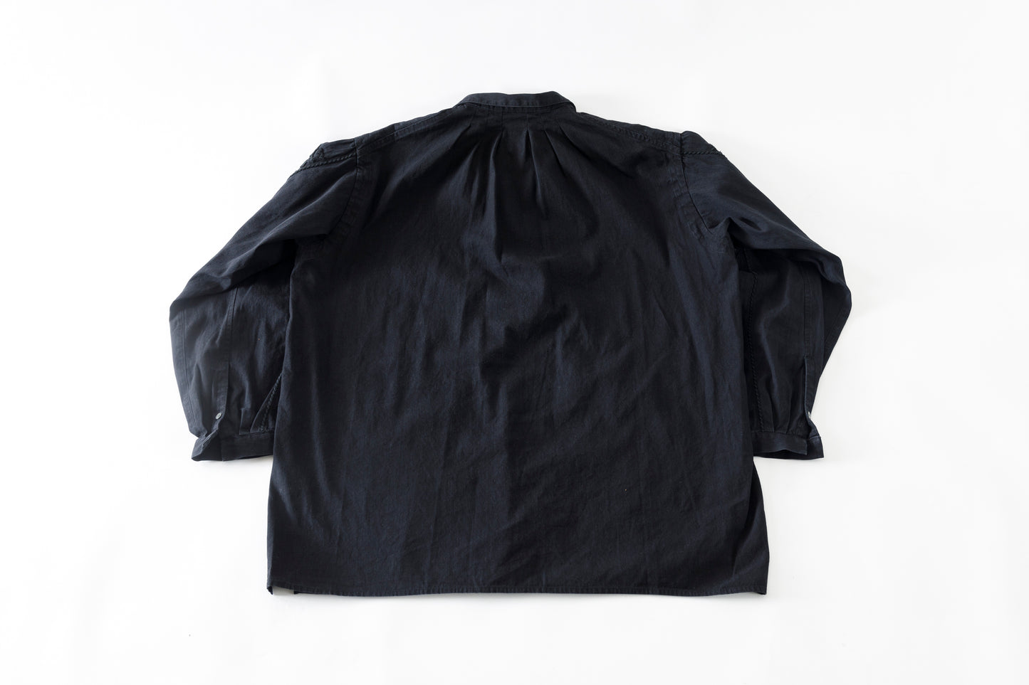SARTO / COTTON CHANMBRAY EMBROIGERY SHIRT - BLACK