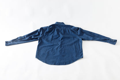SARTO / LIGHT SELVAGE DENIM WING COLLAR SHIRT - WASHED INDIGO