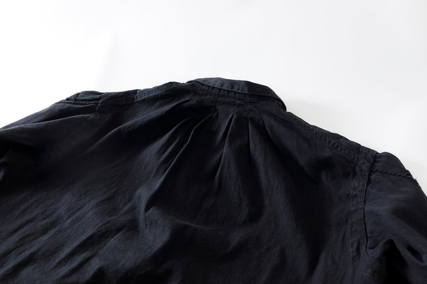 SARTO / COTTON CHANMBRAY EMBROIGERY SHIRT - BLACK