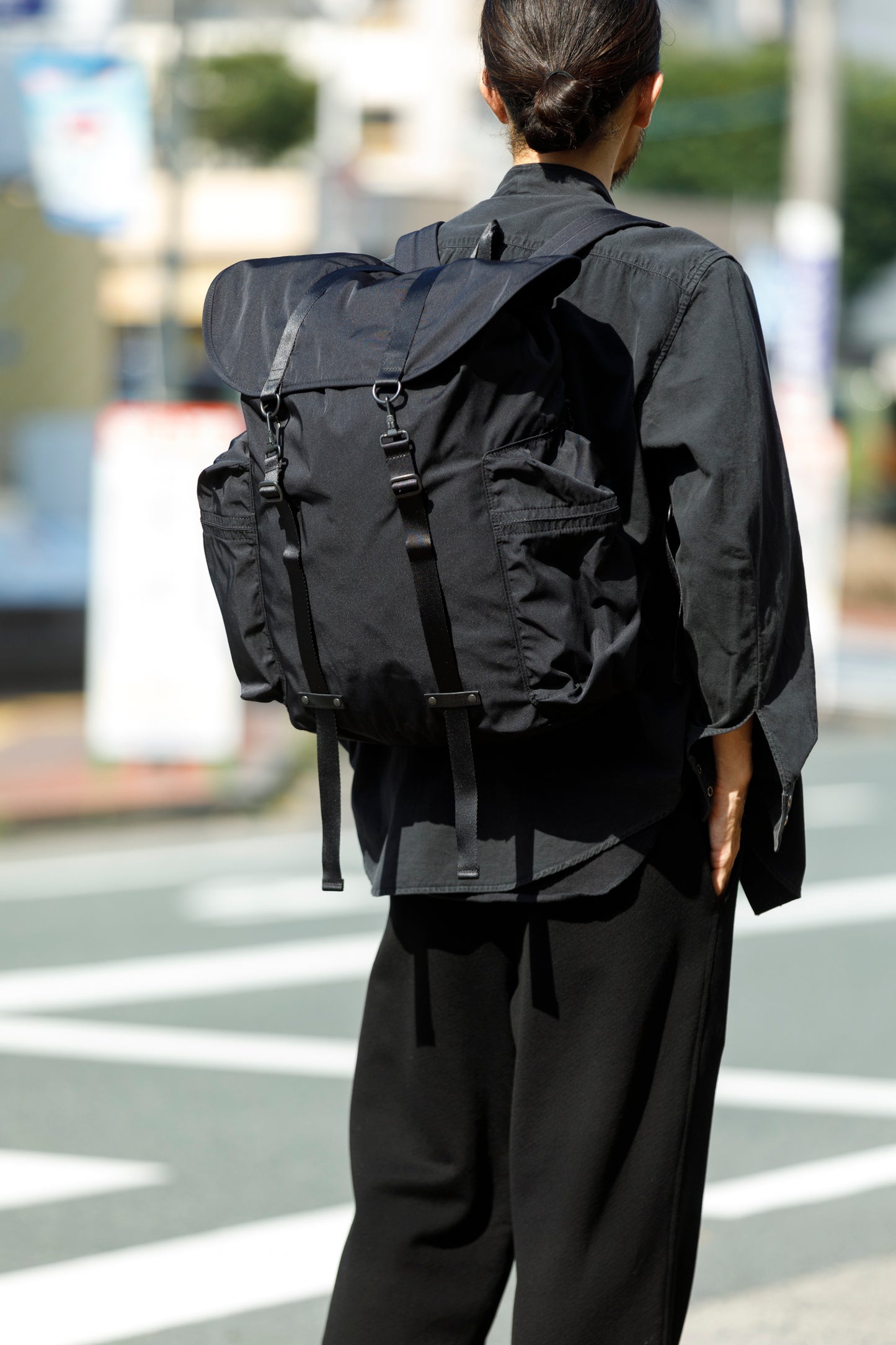 AMIACALVA / F-041 Gabardine Backpack - Black(XL)