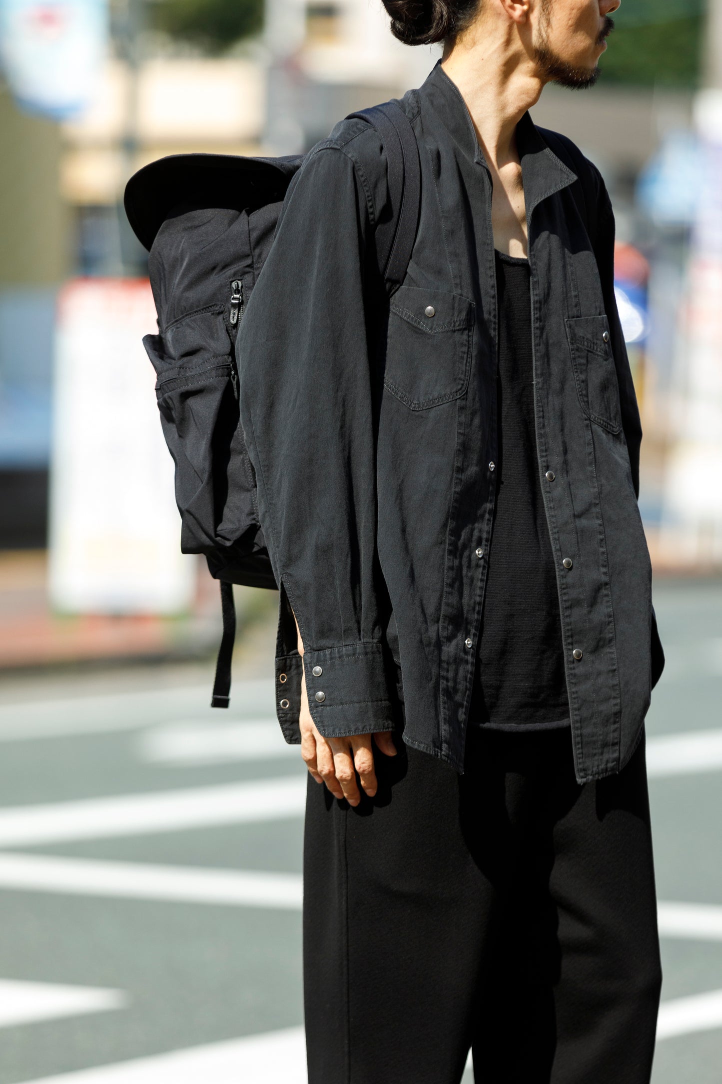AMIACALVA / F-041 Gabardine Backpack - Black(XL)