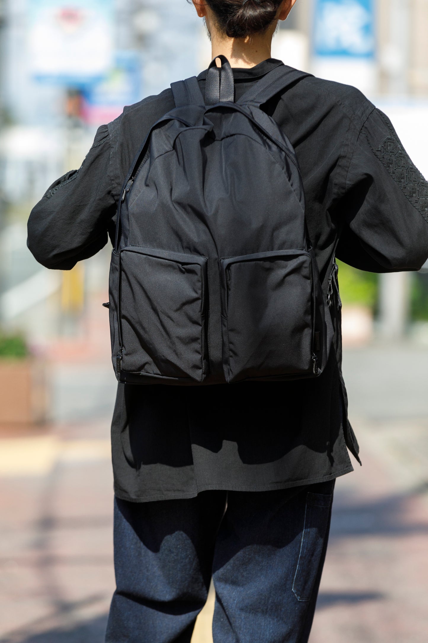 AMIACALVA / F-006 Gabardine Backpack - Black(L)