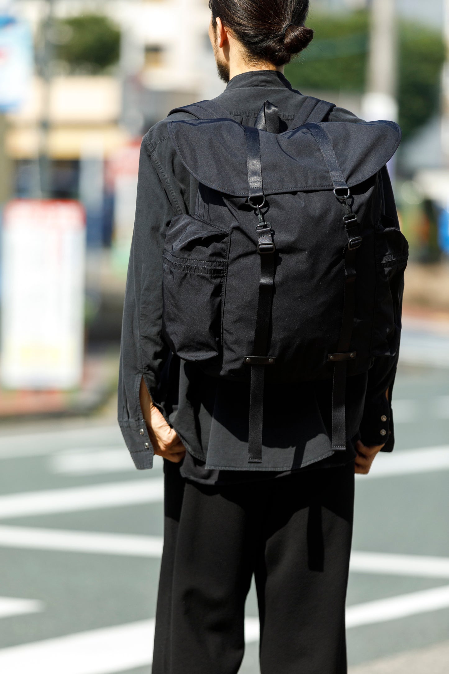 AMIACALVA / F-041 Gabardine Backpack - Black(XL)