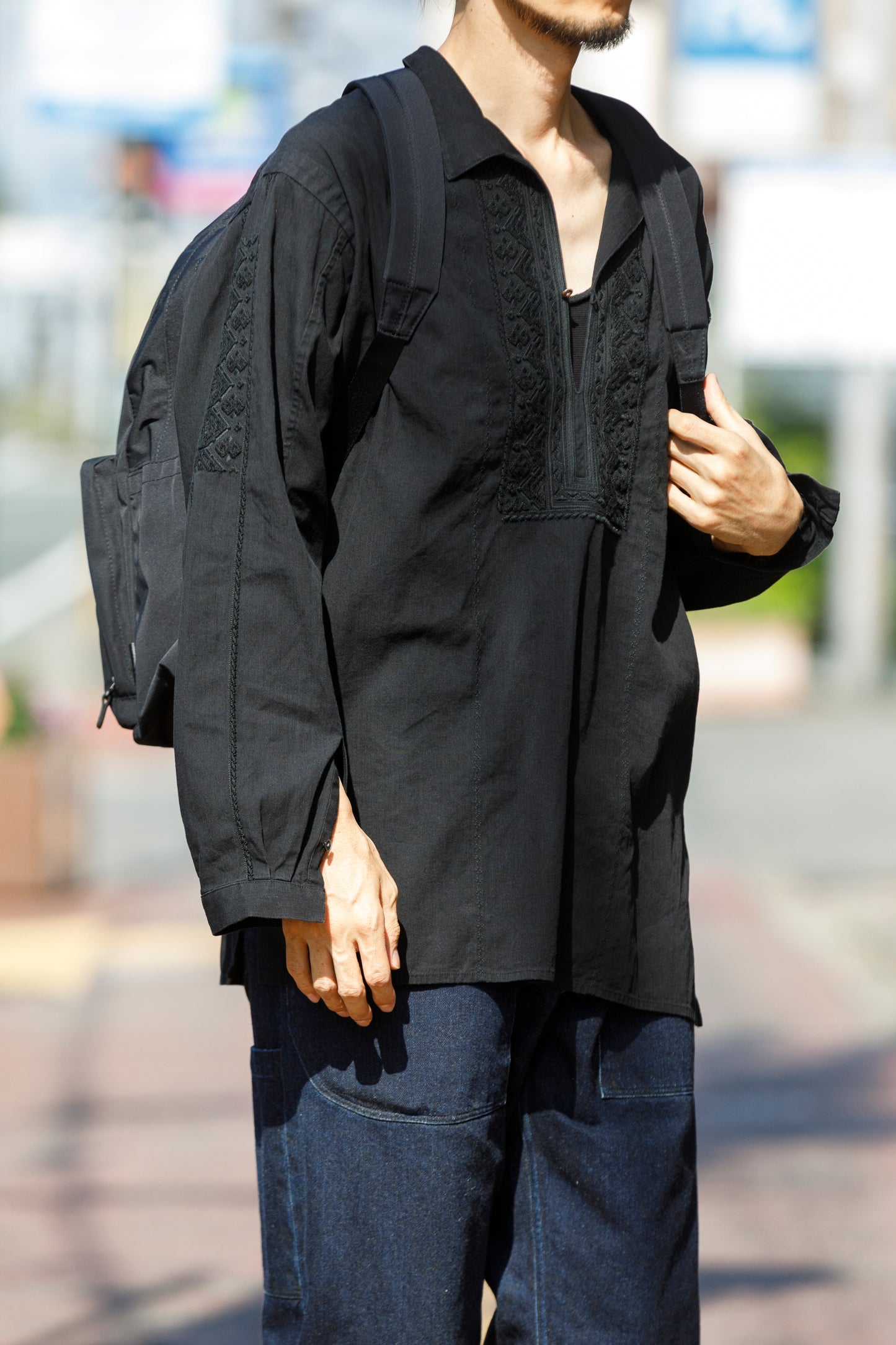 AMIACALVA / F-006 Gabardine Backpack - Black(L)