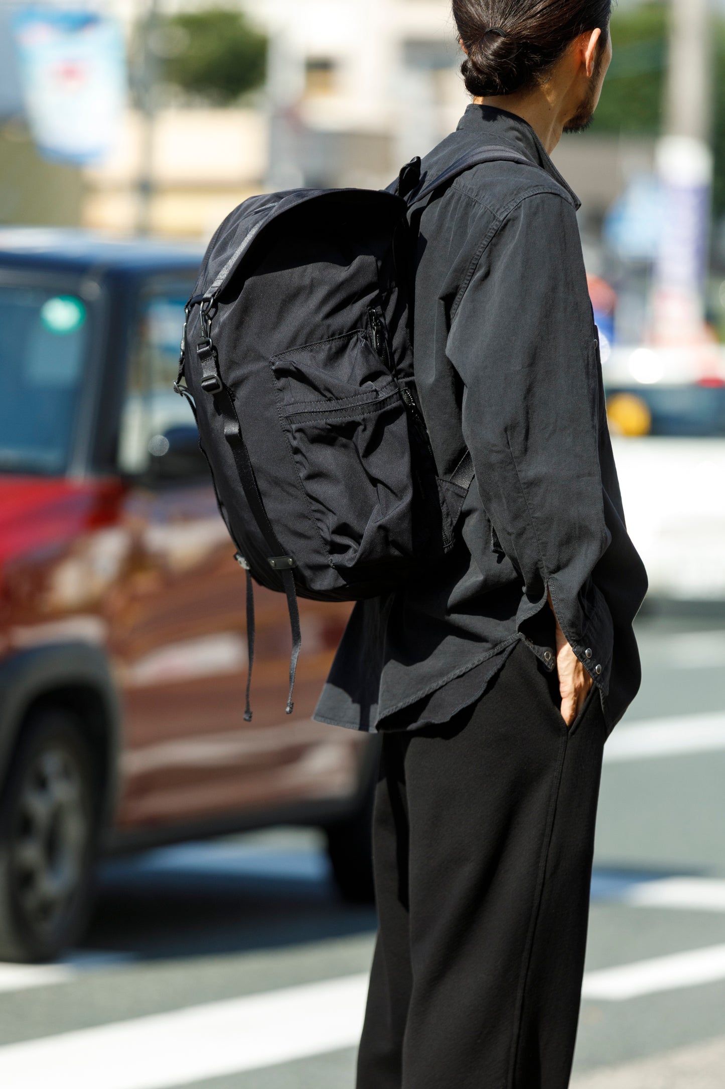AMIACALVA / F-041 Gabardine Backpack - Black(XL)