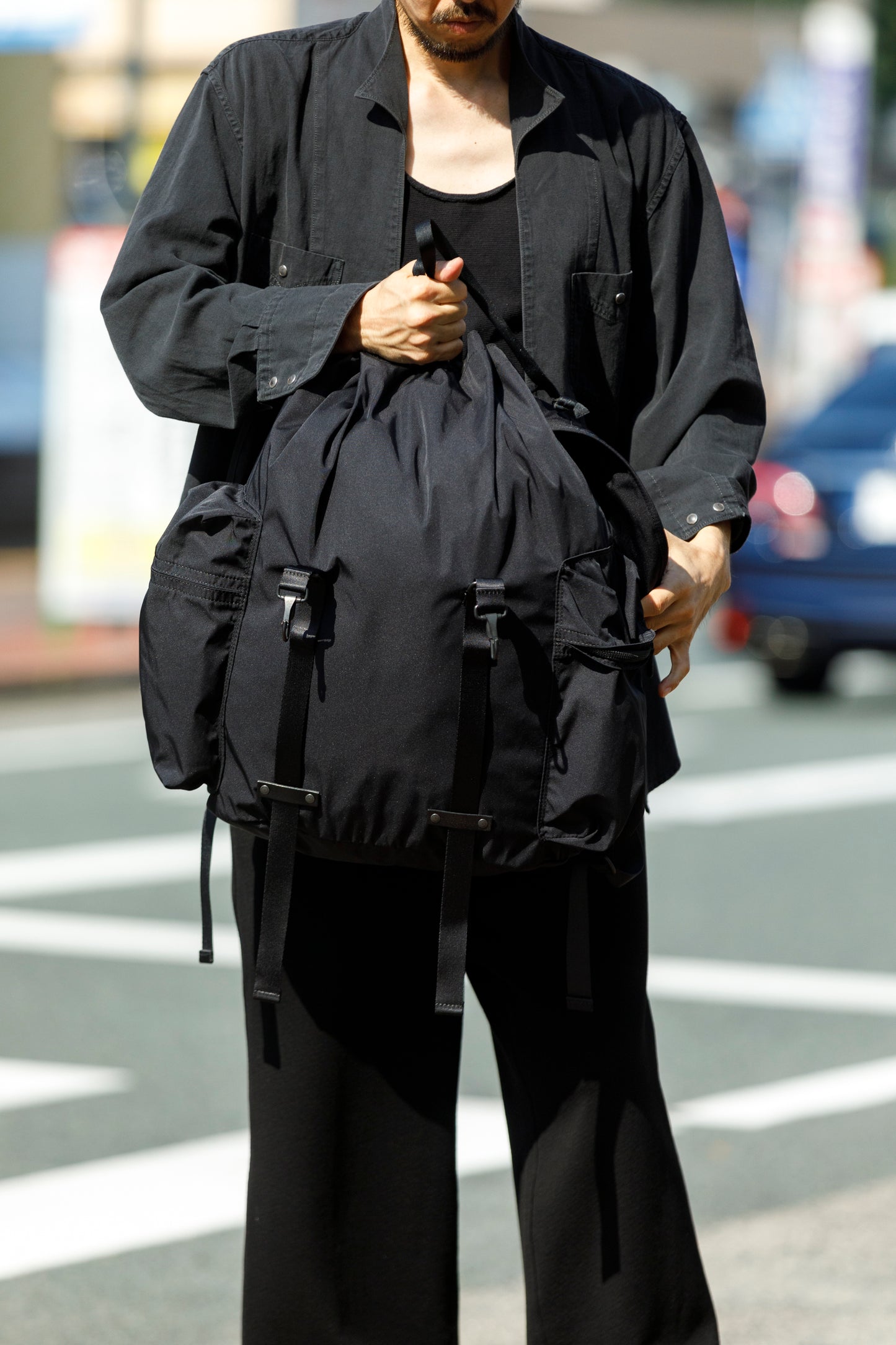 AMIACALVA / F-041 Gabardine Backpack - Black(XL)
