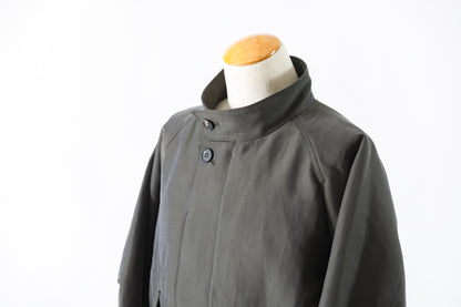 山内 / 26221 シルクコットンクロス・ジップジャケット - KHAKI