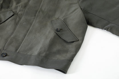 山内 / 26221 シルクコットンクロス・ジップジャケット - KHAKI