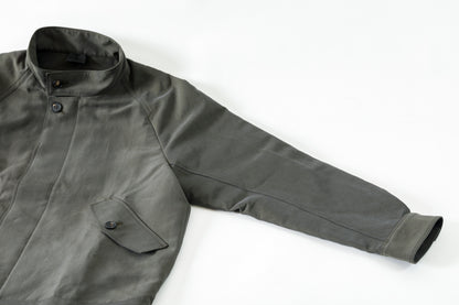山内 / 26221 シルクコットンクロス・ジップジャケット - KHAKI