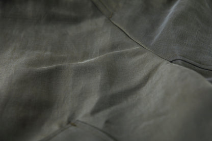 山内 / 26221 シルクコットンクロス・ジップジャケット - KHAKI
