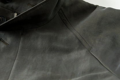 山内 / 26221 シルクコットンクロス・ジップジャケット - KHAKI