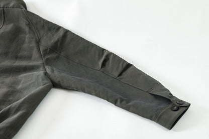 山内 / 26221 シルクコットンクロス・ジップジャケット - KHAKI