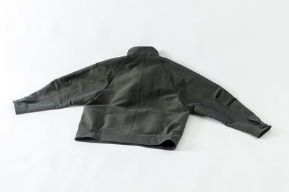 山内 / 26221 シルクコットンクロス・ジップジャケット - KHAKI