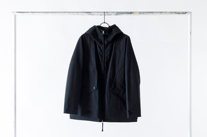 SARTO / WOOL LINING MOUNTAIN PARKA - BLACK × BROWN