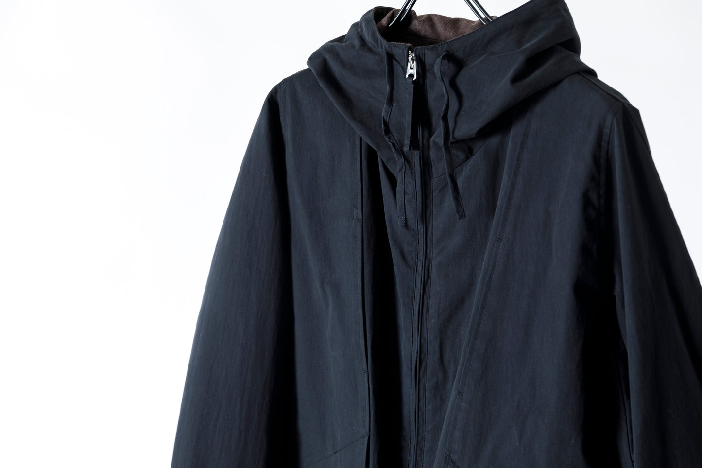 SARTO / WOOL LINING MOUNTAIN PARKA - BLACK × BROWN