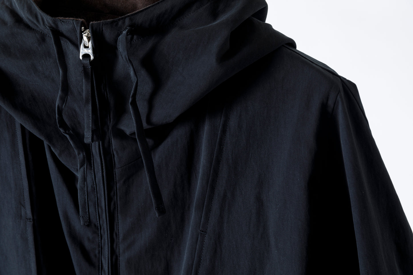 SARTO / WOOL LINING MOUNTAIN PARKA - BLACK × BROWN