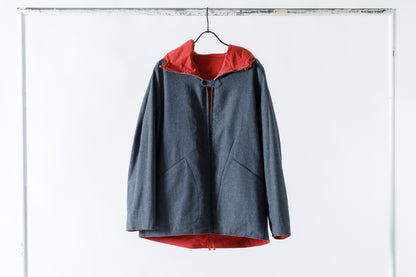 SARTO / WOOL LINING MOUNTAIN PARKA - RED × M.GREY