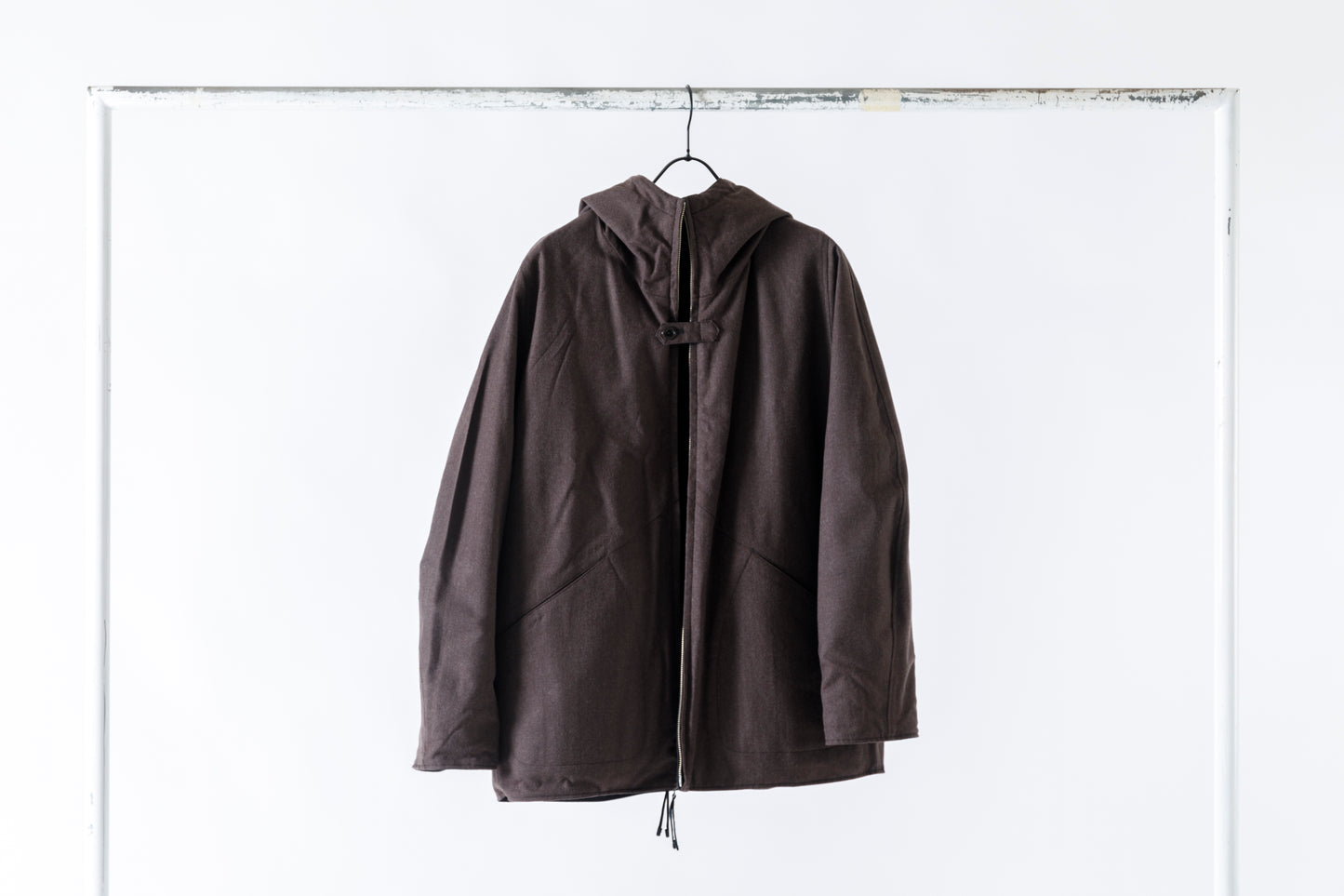 SARTO / WOOL LINING MOUNTAIN PARKA - BLACK × BROWN