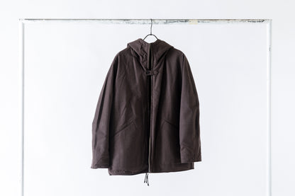 SARTO / WOOL LINING MOUNTAIN PARKA - BLACK × BROWN