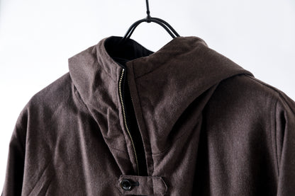 SARTO / WOOL LINING MOUNTAIN PARKA - BLACK × BROWN