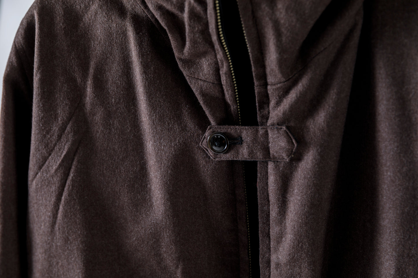 SARTO / WOOL LINING MOUNTAIN PARKA - BLACK × BROWN