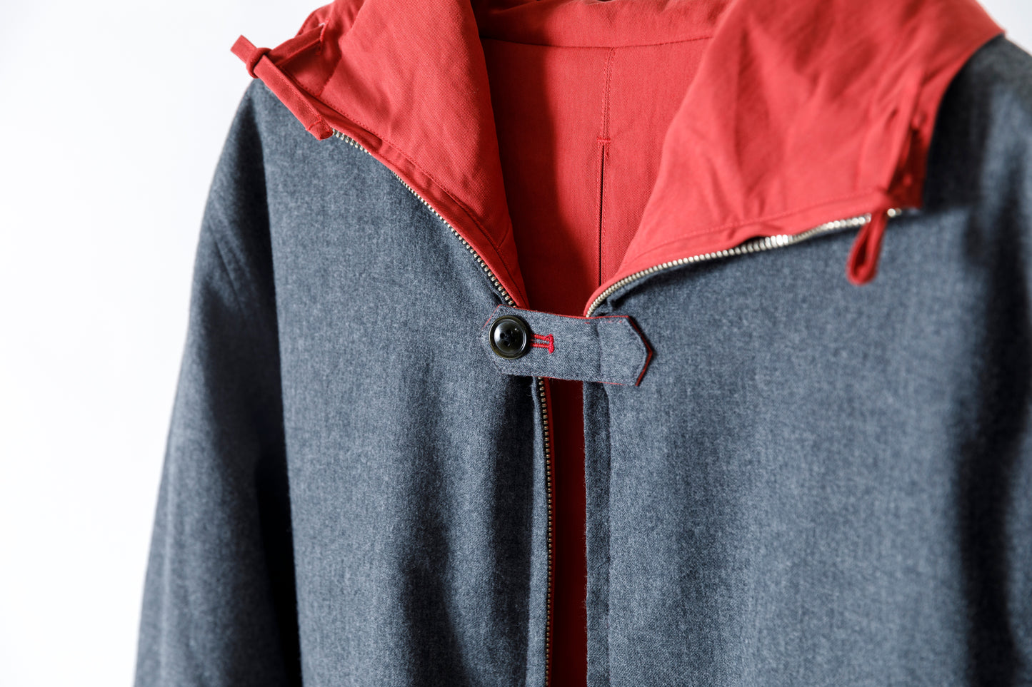 SARTO / WOOL LINING MOUNTAIN PARKA - RED × M.GREY