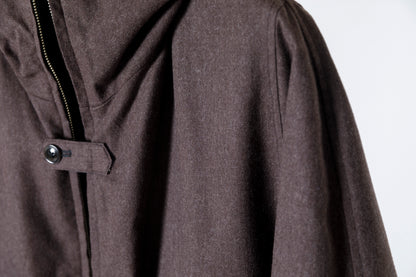 SARTO / WOOL LINING MOUNTAIN PARKA - BLACK × BROWN