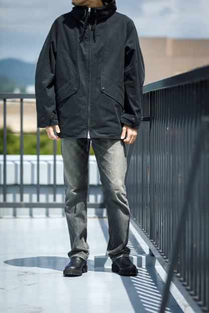 SARTO / WOOL LINING MOUNTAIN PARKA - BLACK × BROWN